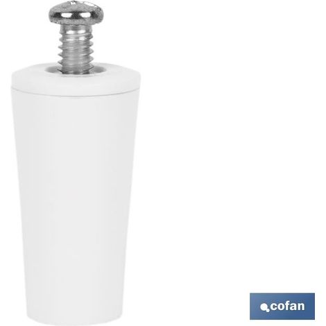 Tappo cieco 40 mm bianco con vite M-6