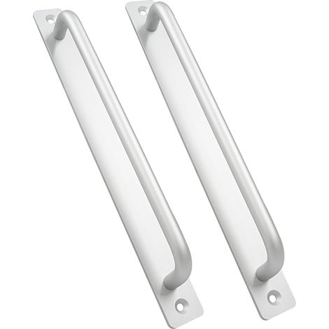 Tirador de puerta de aleación de aluminio, tirador para puerta de armario, distancia entre orificios de 192 mm, 2 piezas, color plata. (1/5)