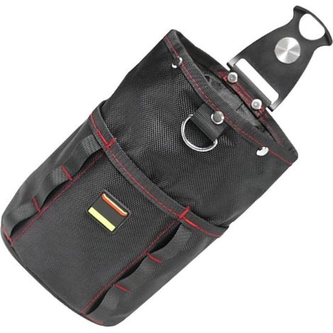 Bolsa de herramientas con correa - Organizador de cintura - Organiza proyectos - Compartimentos versátiles - N/A - Negro (1/5)