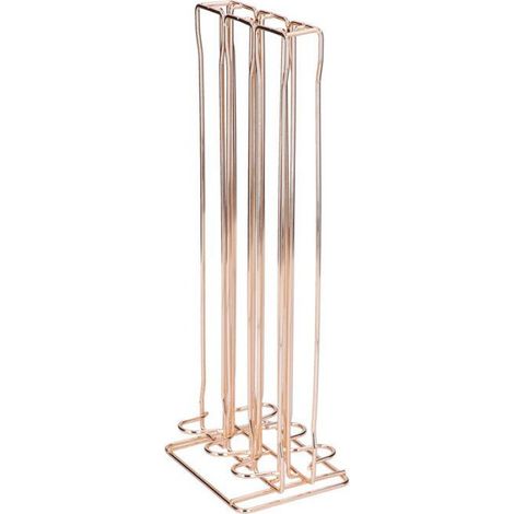 Porte-Capsules - 60 Capsules - Support Rangement Café Fer Chromé - Doré - 37 x 13,5 x 10,5 cm - Maison Bureau (1/5)
