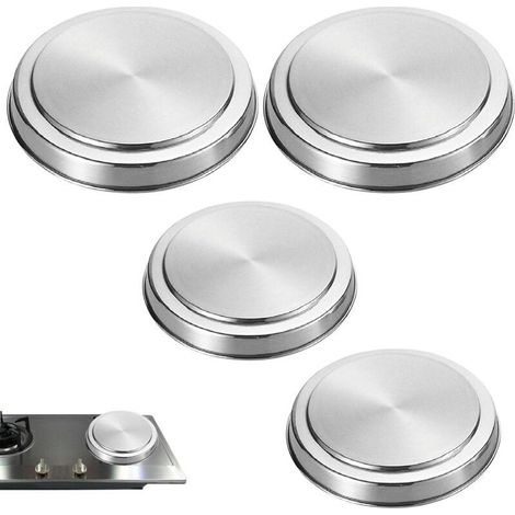4 PièCes SéRies Couvercles de Plaque de Cuisson en Acier Inoxydable Plaque de Cuisson de Protection de CuisinièRe SupéRieure Ensemble Ustensiles 17/21 CM Accessoires de Cuisine (1/5)
