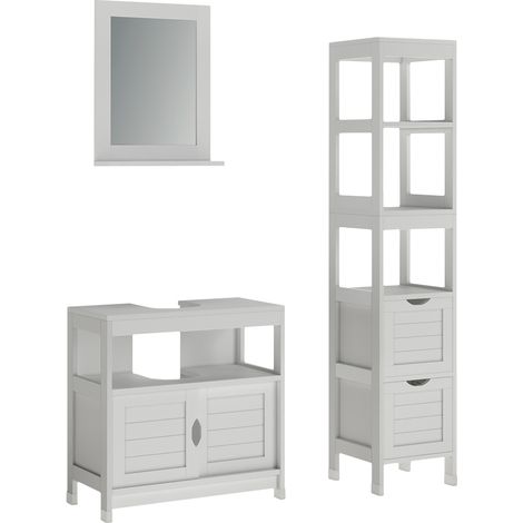 Badmöbel-Set Vilda, Weiß, 3 Teile, Vicco