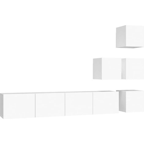 Maison Exclusive - TV-Wandschrank Weiß Holzwerkstoff (1/5)