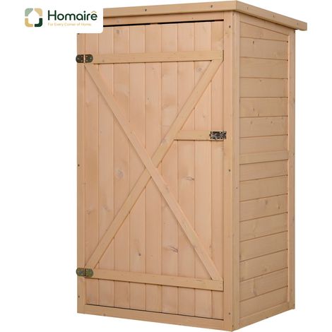 HOMAIRE Gartenhaus Gerätehaus Naturholz Tanne mit Regalböden