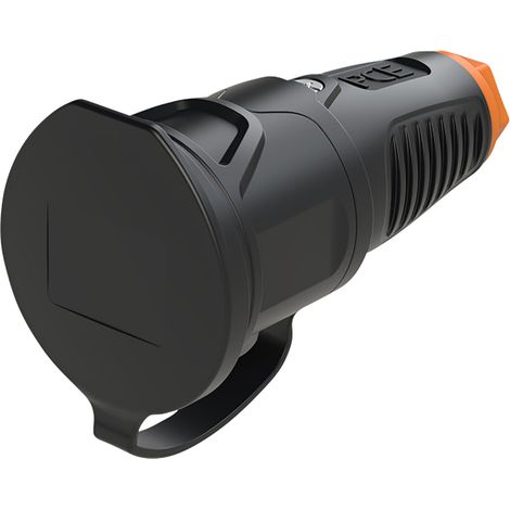 Raccord en caoutchouc PCE Taurus2 avec couvercle, noir/orange