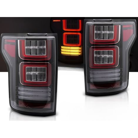 Paire de feux arriere Ford F150 MK13 de 2014 a 2020 Led Rouge Noir + Dynamic (1/5)