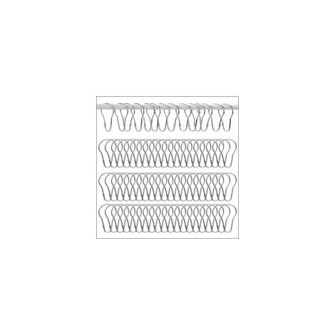 100 Pièces Anneaux de Rideau de Douche, Anneaux pour Rideaux, pour Salle de Bain, Salon, Chambre à Coucher (Argent) 6.8x3.8CM