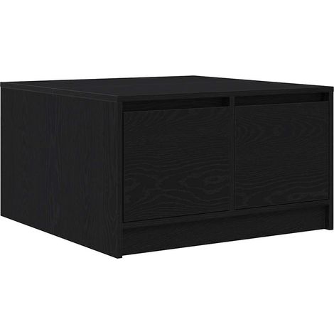 Table basse,Table d'appoint,Table de Salon avec tiroirs chêne noir 70,5x70x40 cm CFW53885 (1/5)