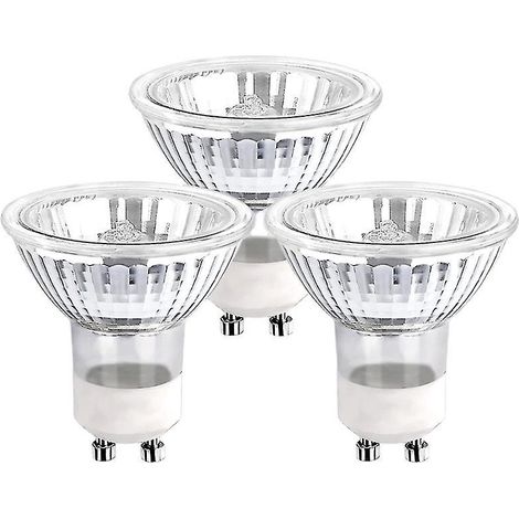 Lot de 3 ampoules halogènes GU10 50W à réflecteur, à intensité variable (1/5)