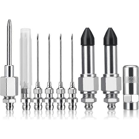 Kit de 9 embouts pour pistolet à graisse, embout de seringue pour pistolet à graisse avec outil de connexion (1/5)