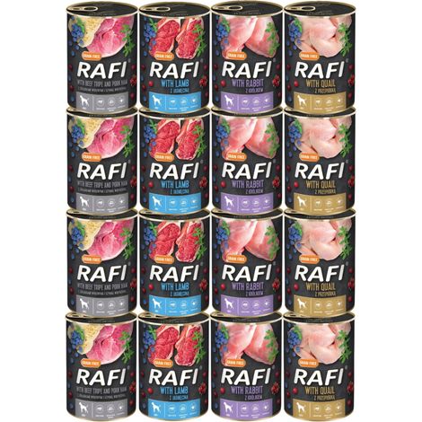 Dolina Noteci rafi Moka-Hundefutter mit verschiedenen Geschmacksrichtungen, 16 x 400 g (1/5)