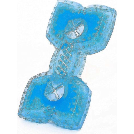Produit pour animaux de compagnie, anneau de dentition rafraîchissant et congelable pour chiots, jouet en forme d'os, convient pour les friandises (os) (1/4)