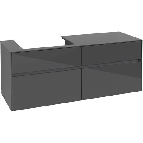 VB WTUS Collaro C08500 1400x548x500mm 4 pièces WT li Gris brillant (1/2)