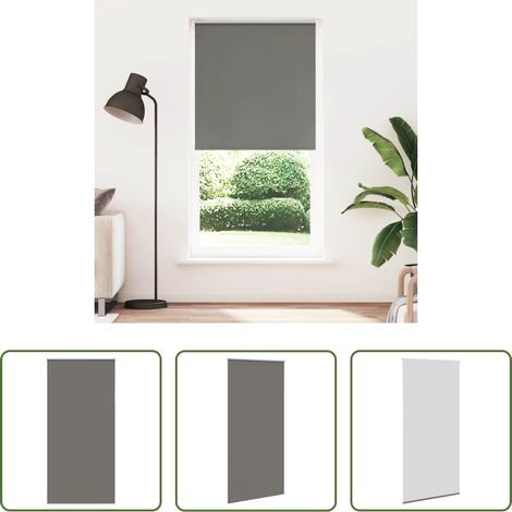 vidaXL Sichtschutz - Verdunkelungsrollo Grau 100x230 cm Stoffbreite 95,7cm Polyester (1/5)