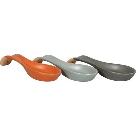 1 Pezzo Poggiamestolo in Ceramica Dune Bicolore 22 cm 3 Colori (1/2)