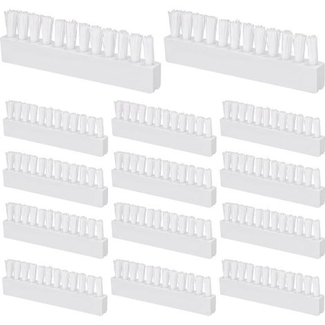 14pcs Brosse de Piscine, Brosses de Remplacement de Tête d'Aspirateur de Piscine 8x2,5cm Blanc Plastique Outils de Nettoyage de Piscine pour Fixation de Tête d'Aspirateur de Piscine (1/5)