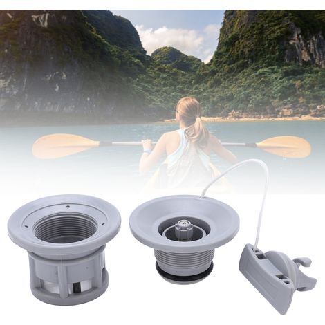 Valve d'air légère pour bateau pneumatique, kayak et canot en caoutchouc, remplacement de valve à gaz, gris