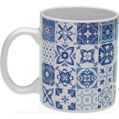 VERSA taza mug azurita 350 ml , Taza mug Azurita de 350 ml, una pieza de gres que combina funcionalidad y diseño mediterráneo. Ideal para disfrutar de café, té o infusiones con un