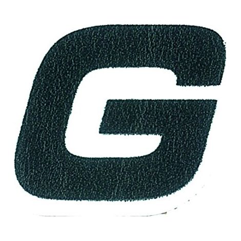 Adesivo Lettera G, Nero (1/5)