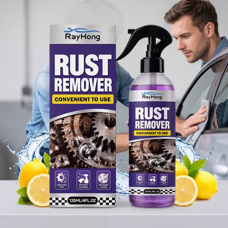 Rostentfernungsspray für Autofelgen aus Metall: Entfernt Rost, poliert und restauriert Teile – 120 ml -- DE (1/5)