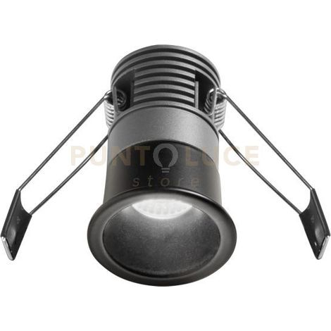 GFA1111C- FARETTO AD INCASSO OTTICA RIENTRATA A LED 3000K 400LM 5W D.4CM NERO