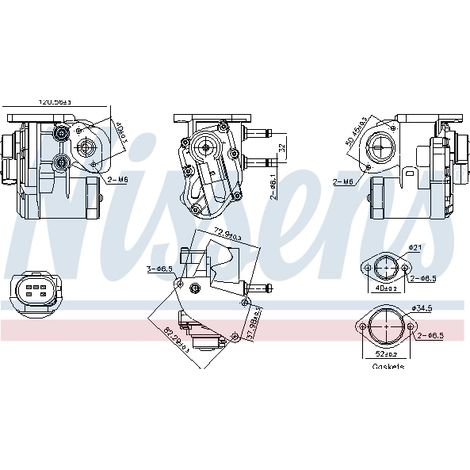Vanne EGR Nissens 98236 AUDI 03C131503B