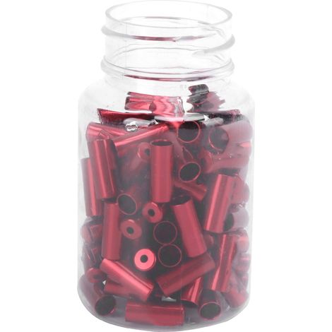 Embouts de câbles de freins en alliage d'aluminium haute résistance et haute ténacité, pour une plus grande flexibilité. Accessoires de vélo rouges. (1/5)