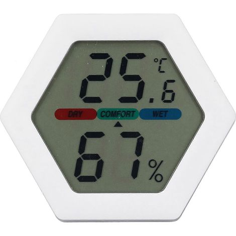 Digitales Hygrometer/Thermometer für Innenräume mit Komfortanzeige und übersichtlichem Display – vielseitiges Messgerät für die Raumluftfeuchtigkeit