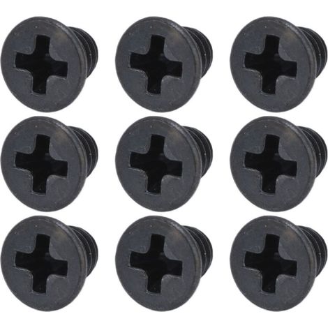 Vis à tête fraisée cruciforme DIN 965 Noir Galvanisé M3x4 - Lot de 50 (1/5)