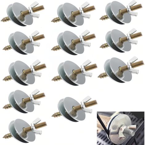 Pack of 12 Wood Parrot Branch Screws Self-Assembly for Fixing Cage, Nest and Bird Perch (1/4)