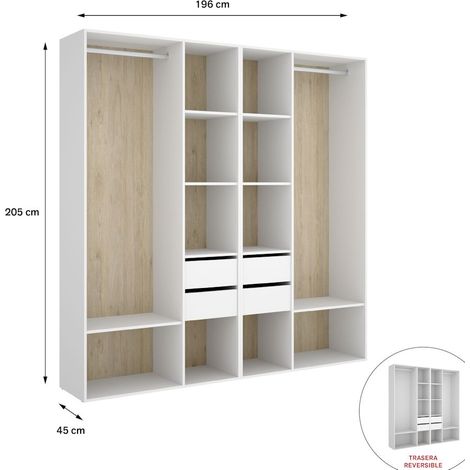 SUIT Armario Vestidor blanco natural (1/4)