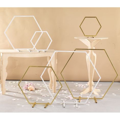 Vimin Box Struttura Esagon da Tavola D 100 Cm Oro