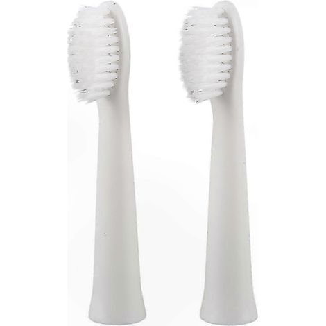 Têtes de brosse de rechange blanches, lot de 2, compatibles avec les modèles de brosses à dents SI WHBYV (1/4)