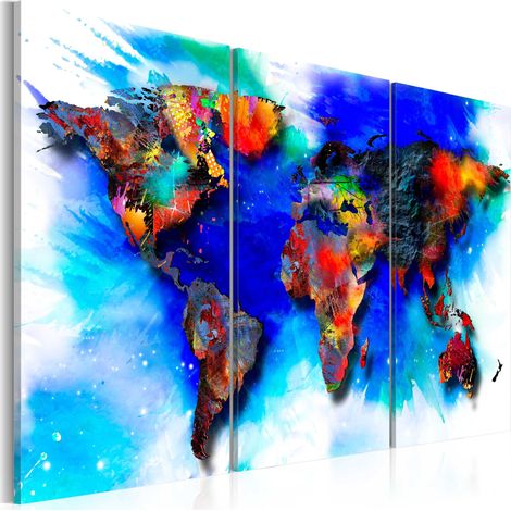 Quadro - Rainbow map - 90x60 (1/4)