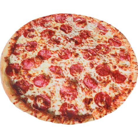 Tapis rond pour bébé, motif pizza, lavable et moelleux, idéal pour la chambre ou la salle de jeux (1,58 m). (1/5)