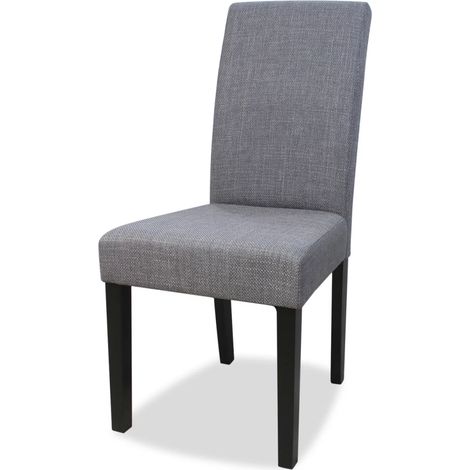 Pack de 2 sillas modelo Villalba tapizadas en textil gris, 99cm(alto) 47cm(ancho) 60cm(largo) (1/2)