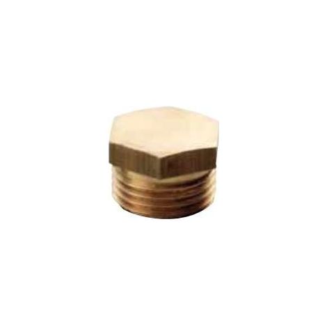 Tappo maschio esagonale ottone 1/2" giallo per raccordi resistente