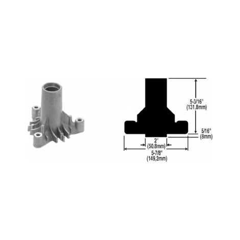 Corps de palier nu 128774 – Compatible AYP, HUSQVARNA, VIKING – Hauteur 140mm, Entraxe 123mm – Remplacement carters tracteurs-tondeuses - 532128774 (1/2)