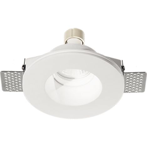 Faretto da incasso rotondo JAZZ in gesso verniciato Bianco D12 cm (1/4)