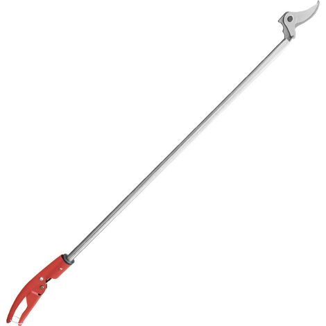 Sécateur à perche de 100 cm en acier inoxydable, capacité de coupe de 3 cm, cisaille à branches hautes robuste pour l'aménagement paysager et la taille des arbres fruitiers