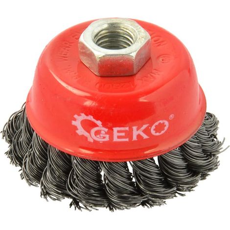 Spazzola frontale in filo intrecciato 75 mm/3" M14 (100) (1/3)