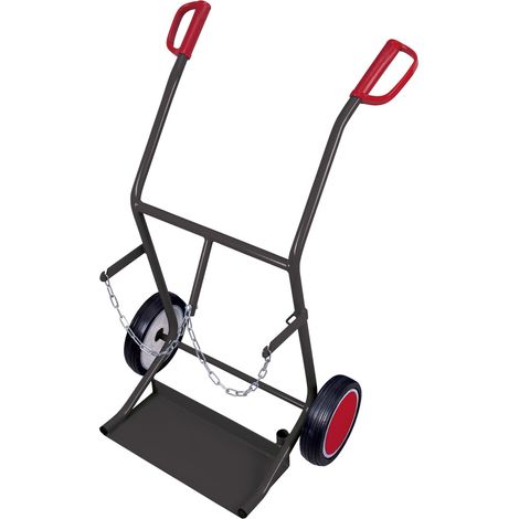 Cordes Stahlflaschenkarre 2 Flaschen 20 L RAL 7016 (1/3)