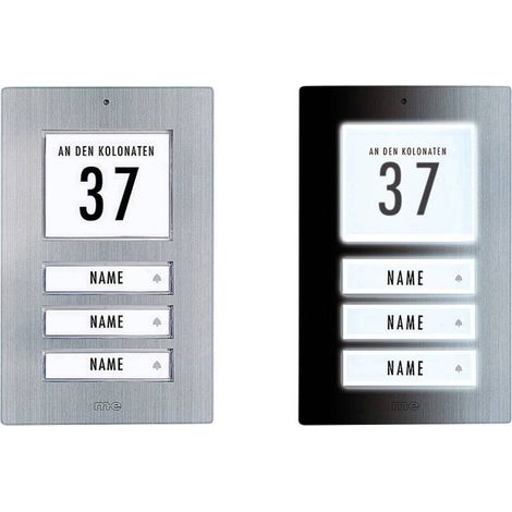 [GEBRAUCHT] B-Ware LED-Klingeltaster 3-Fam.-Haus Edelstahl mit Lichtsensor und einfacher Montage (1/2)