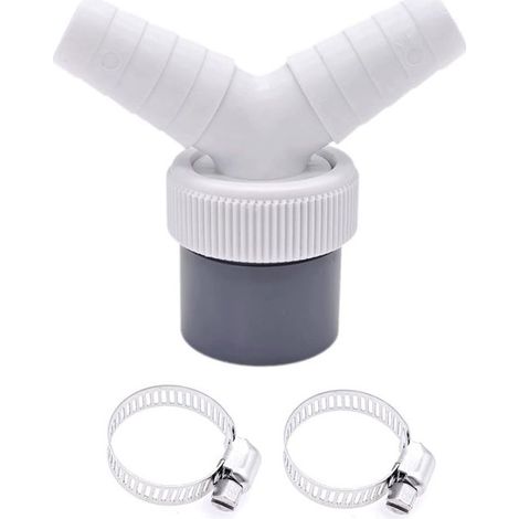 2-in-1-Ablaufschlauchverbinder für Geschirrspüler und Waschmaschine – 2-Wege-Y-förmiger Ablaufschlauchverbinder-Adapter – für Waschmaschine und Kondensator (1/5)