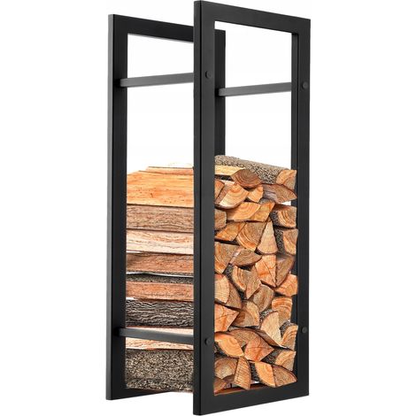 Leñero KADAX, cesta metálica de 90 cm para chimenea (1/5)