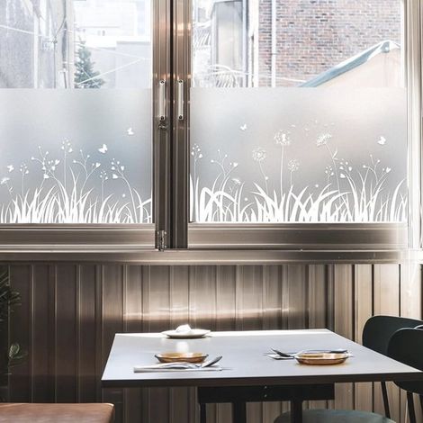 Pellicola statica per vetri senza colla,44x200 cm,Pellicola elettrostatica autoadesiva per vetri,Opaca anti-privacy,Facile installazione (1/4)