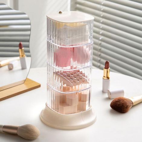 Boîte de Rangement Transparente Multifonction pour Organiser Accessoires de Coiffure et Bijoux Type : Organiseur Desktop Matériau : Plastique Durable Poids : 346g (1/5)