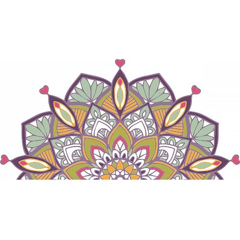 Autocollant pour Embellir Votre Espace de Vie Mural Mandala en Pvc Amovible pour Salon, Décoration Murale Moderne et Facile à Poser (1/5)