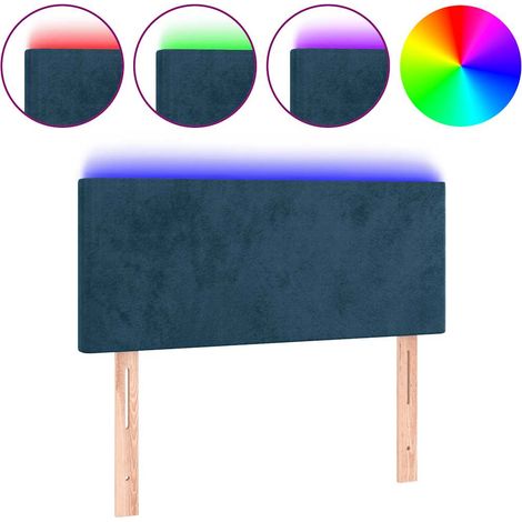 Maison Exclusive - Tête de lit à LED Bleu foncé 90x5x78/88 cm Velours