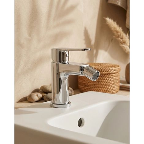 Miscelatore bidet con piletta click clack cromo Eden (1/3)